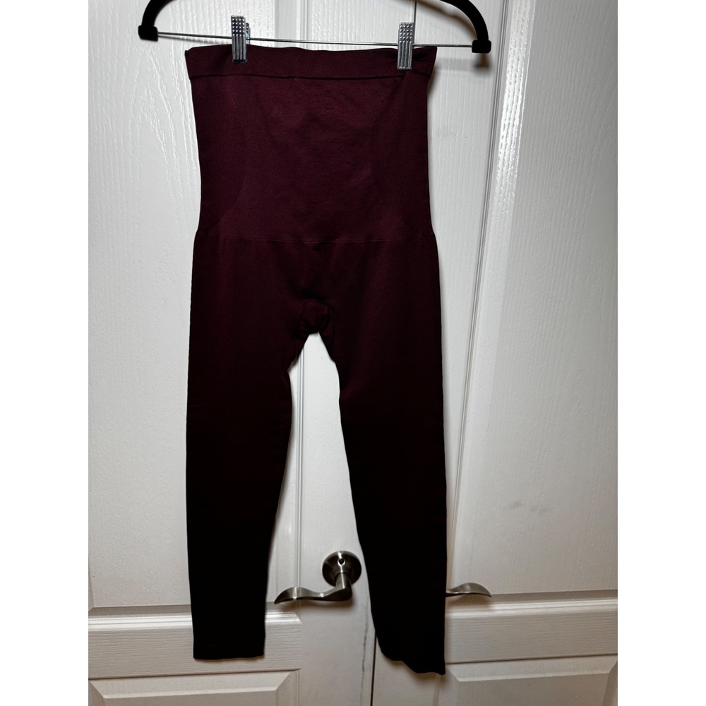 Shapermint Essentials Burgundy High Waisted Tummy Control Leggings
